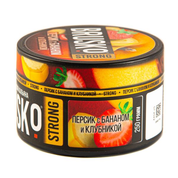 Смесь Brusko Strong персик с бананом и клубникой  250 гр в Мурманске