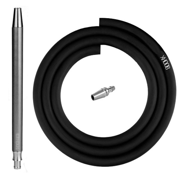Hoob Smpl Xl Шланг Комплект Black (Черный Шланг, Мундштук, Коннектор Plug) в Мурманске