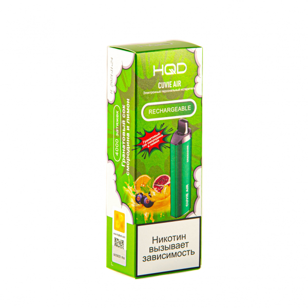 Hqd Cuvie Air Гранатовый Сок, Смородина И Лимон (4000 Затяжек) в Мурманске