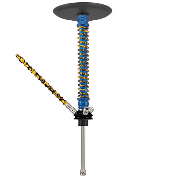 Кальян Mamay Custom V3 №12 Coilovers Голубой Золотой Сплеш  в Мурманске