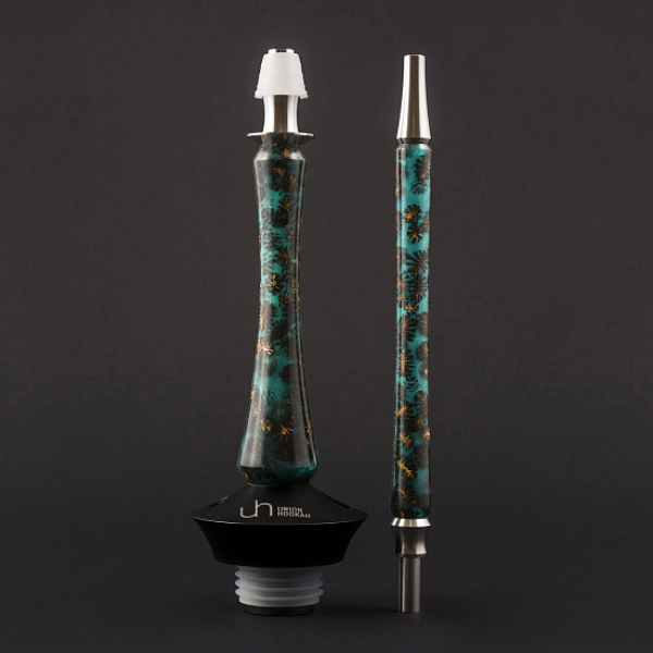 Кальян Union Hookah Sleek Акрил С Шишками Бирюзовый  в Мурманске