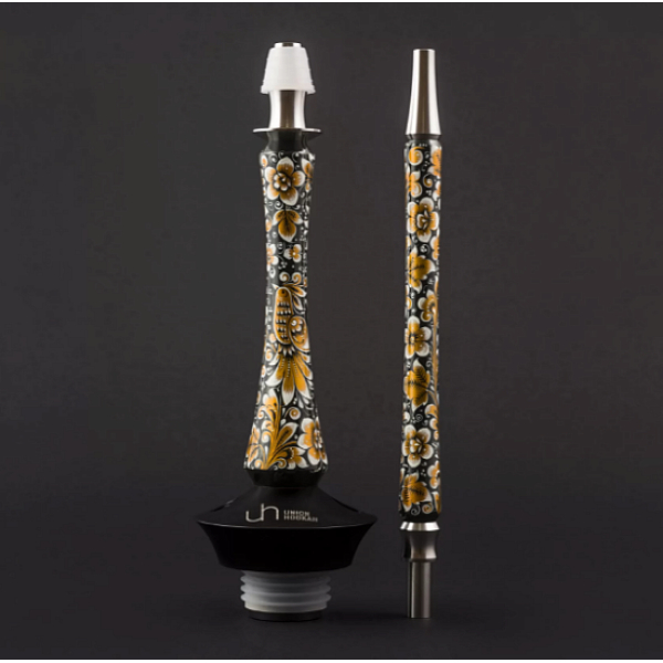 Кальян Union Hookah Sleek Хохлома Черный  в Мурманске