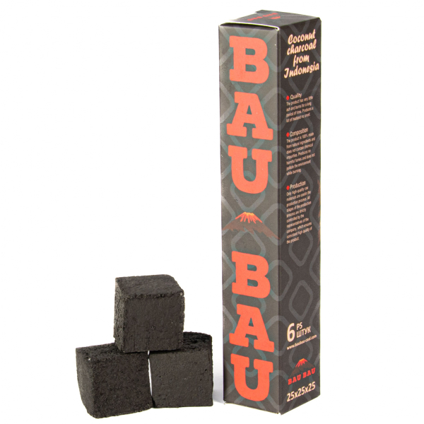 Уголь Bau Bau Кокосовый 6 Шт Черный (25 Мм) в Мурманске