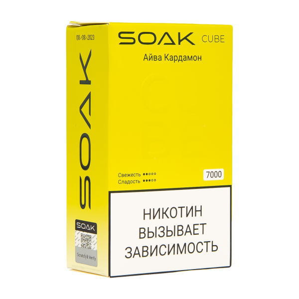 Soak Cube Айва Кардамон 7000 Затяжек в Мурманске