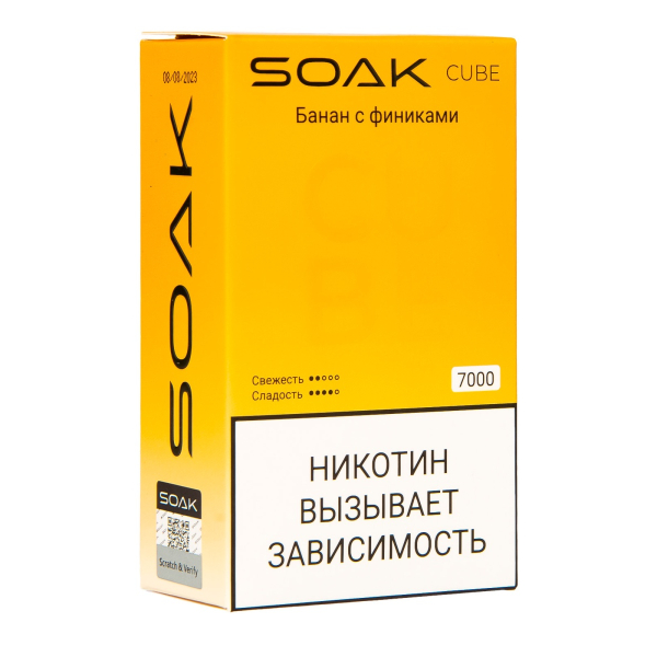 Soak Cube Банан С Финиками 7000 Затяжек в Мурманске