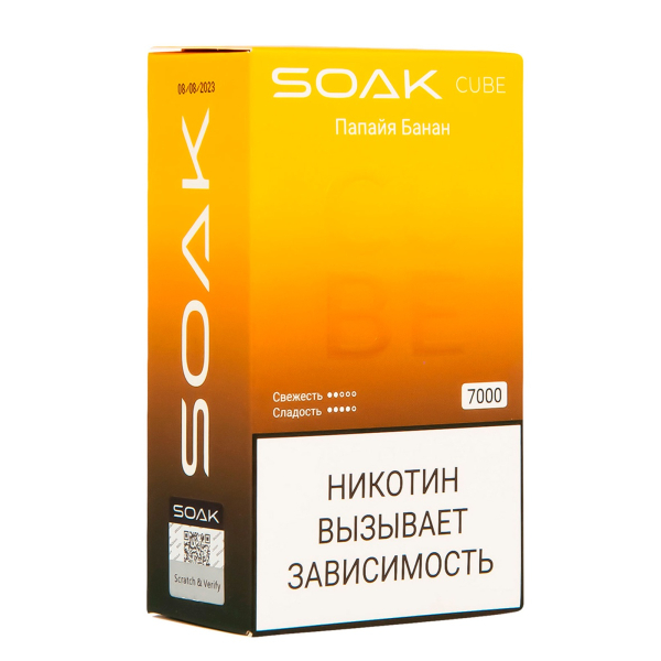 Soak Cube Папайя Банан 7000 Затяжек в Мурманске