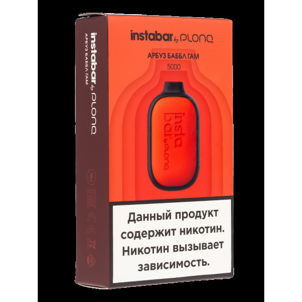 Plonq Instabar Арбуз Баббл Гам (5000 Затяжек) 20 Мг в Мурманске