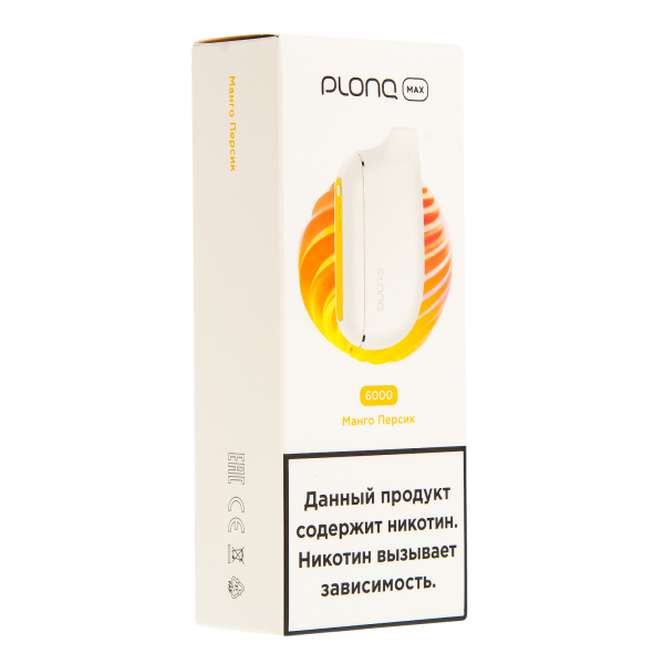 Plonq Max Манго Персик (6000 Затяжек) 20 Мг в Мурманске