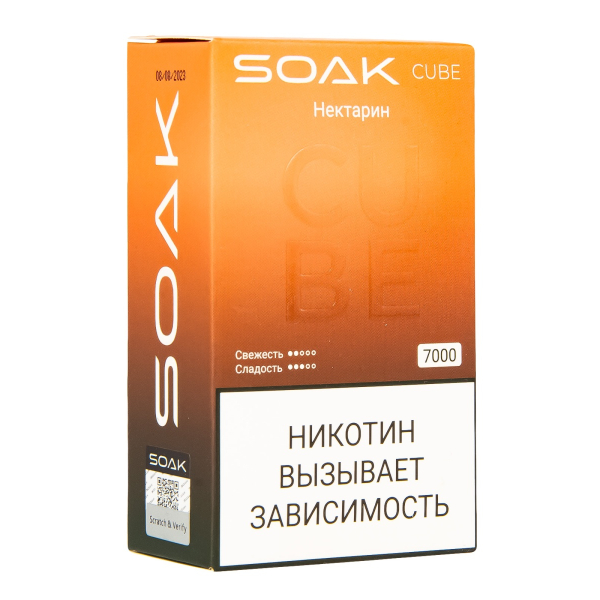 Soak Cube Нектарин 7000 Затяжек в Мурманске