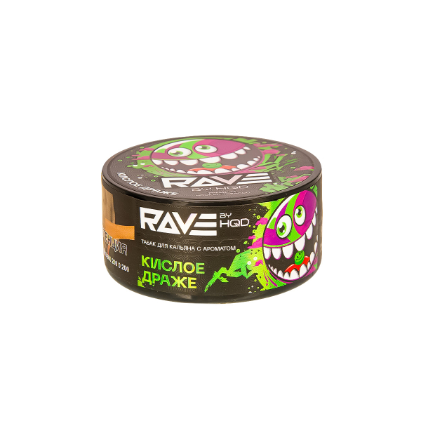 Табак Rave By Hqd Кислое Драже  25 грамм в Мурманске