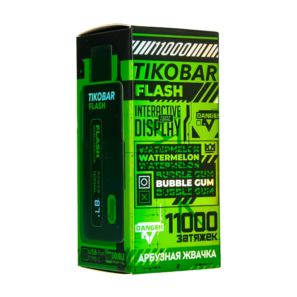 Электронка Tikobar Flash Арбузная Жвачка 11000 Затяжек в Мурманске