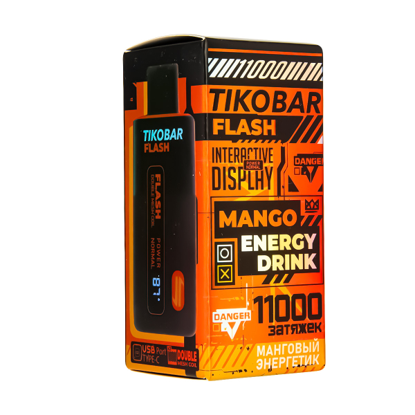 Электронка Tikobar Flash Манговый Энергетик 11000 Затяжек в Мурманске