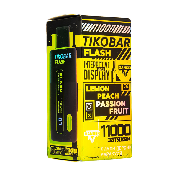 Электронка Tikobar Flash Лимон Персик Маракуйя 11000 Затяжек в Мурманске