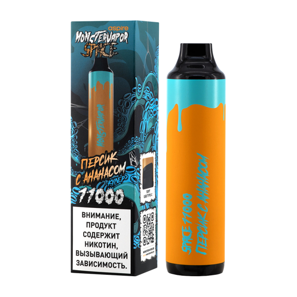 Электронка Monstervapor Space Персик И Ананас (11000 Затяжек) в Мурманске