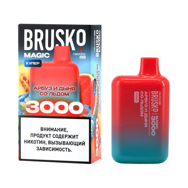 Электронка Brusko Magic Арбуз Дыня Со Льдом (3000 Затяжек) в Мурманске
