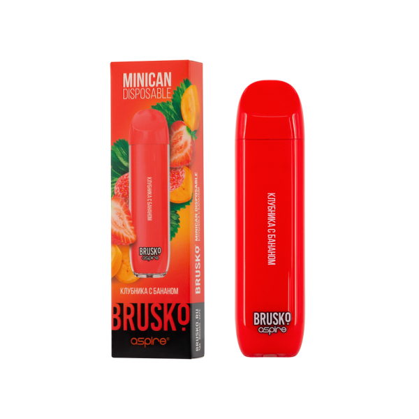 Электронка Brusko Minican Клубника С Бананом (1500 Затяжек) в Мурманске