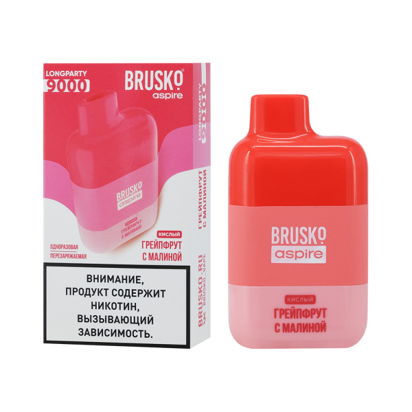 Электронка Brusko Longparty Грейпфрут И Малина (9000 Затяжек) в Мурманске