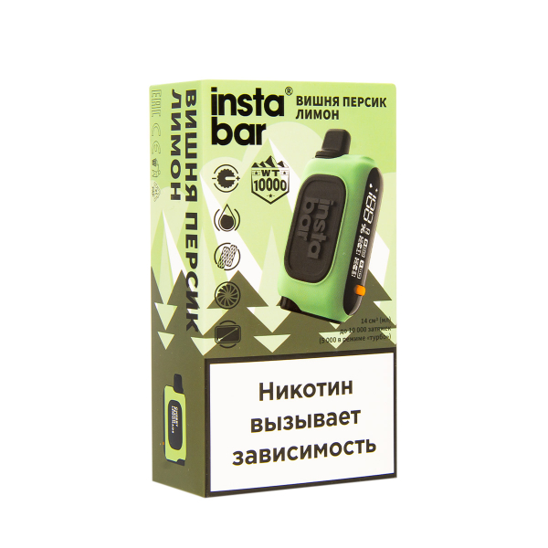 Электронка Plonq Instabar Вишня Персик Лимон (10000 Затяжек) 20 Мг в Мурманске