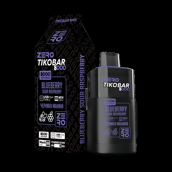 Электронка Tikobar Zero Черника Малина 8000 Затяжек в Мурманске