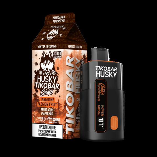 Электронка Tikobar Husky Сибирь Мандарин Маракуйя 12000 Затяжек в Мурманске
