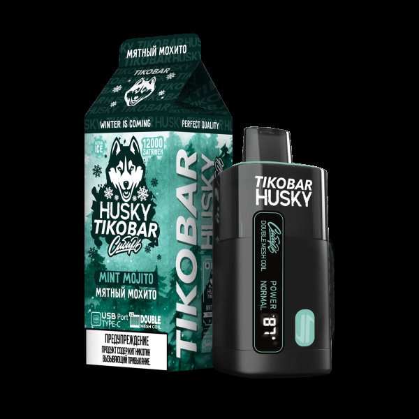 Электронка Tikobar Husky Сибирь Мятный Мохито 12000 Затяжек в Мурманске