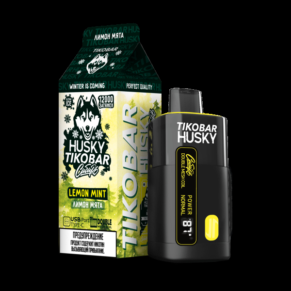 Электронка Tikobar Husky Сибирь Лимон Мята 12000 Затяжек в Мурманске