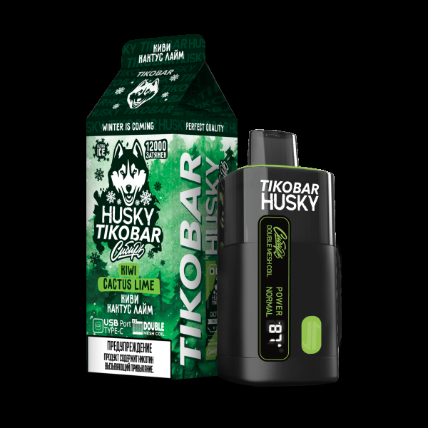 Электронка Tikobar Husky Сибирь Киви Кактус Лайм 12000 Затяжек в Мурманске