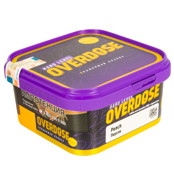 Табак Overdose Peach  200 грамм в Мурманске
