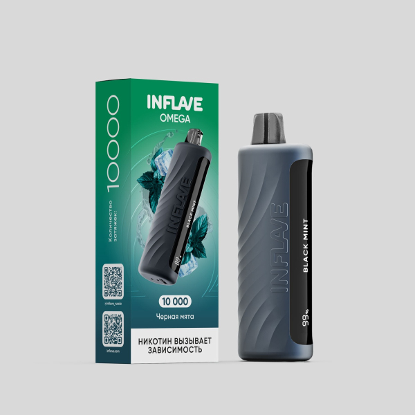 Электронка Inflave Omega Черная Мята (10000 Затяжек) в Мурманске