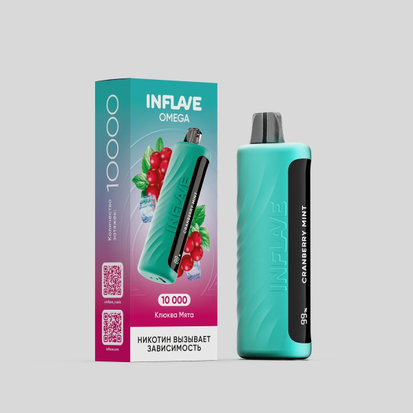 Электронка Inflave Omega Клюква Мята (10000 Затяжек) в Мурманске