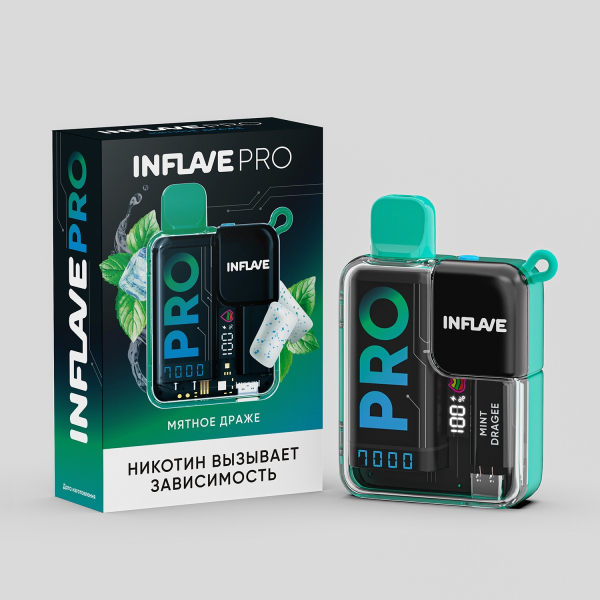 Электронка Inflave Pro Мятное Драже (7000 Затяжек) в Мурманске