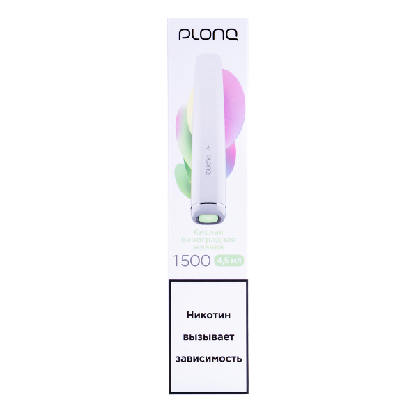 Электронка Plonq Plus Виноградная Жвачка (1500 Затяжек) 20 Мг в Мурманске