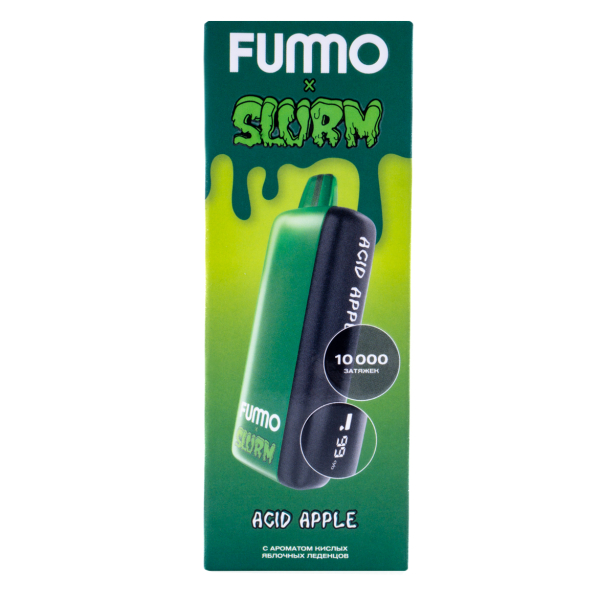 Электронка Fummo Indic Slurm Кислые Яблочные Леденцы (10 000 Затяжек) в Мурманске