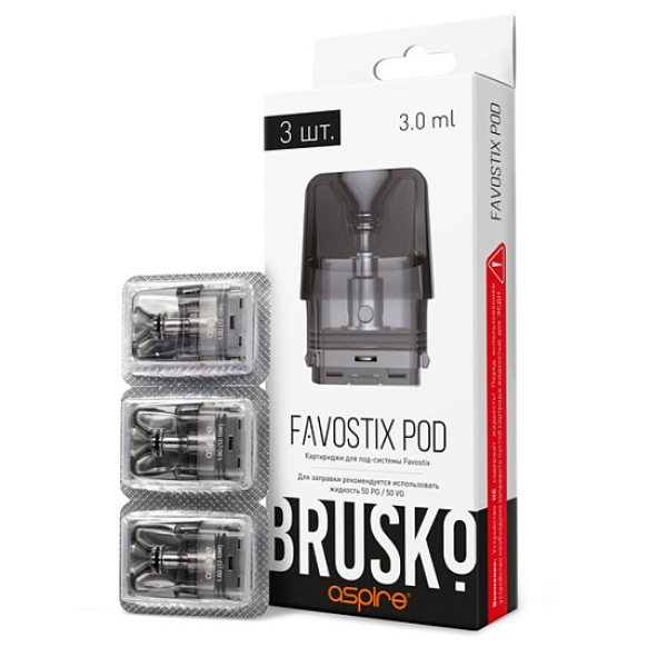 Сменный Картридж Brusko Favostix 0.6 Ом, Упак. 3 Шт в Мурманске