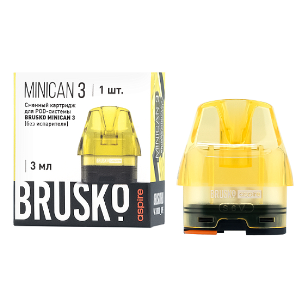 Сменный Картридж Brusko Minican 3, (Жёлтый), 3 Мл, Упак. 1 Шт в Мурманске