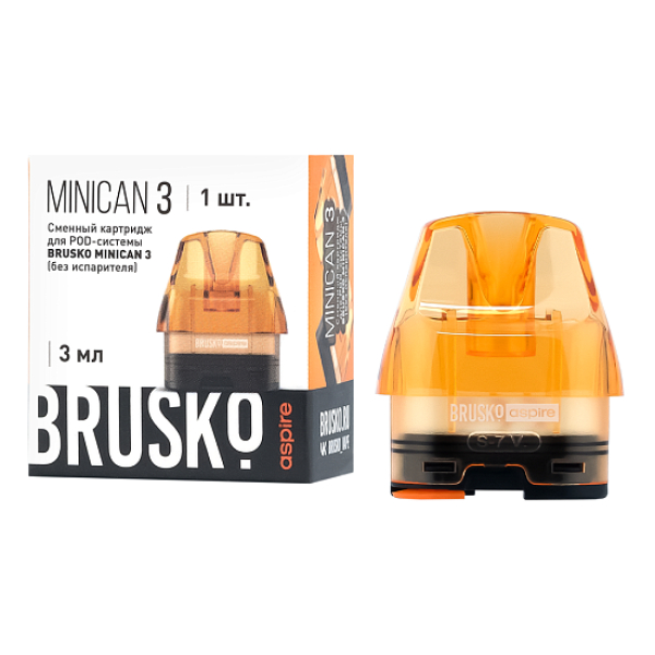 Сменный Картридж Brusko Minican 3, (Оранжевый), 3 Мл, Упак. 1 Шт в Мурманске