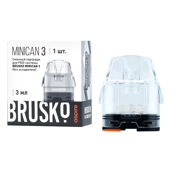 Сменный Картридж Brusko Minican 3, (Прозрачный), 3 Мл, Упак. 1 Шт в Мурманске
