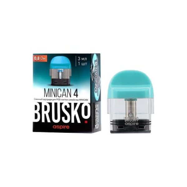 Сменный Картридж Brusko Minican 4 (3Мл) 0,8 Ом, Упак. 1 Шт голубой в Мурманске