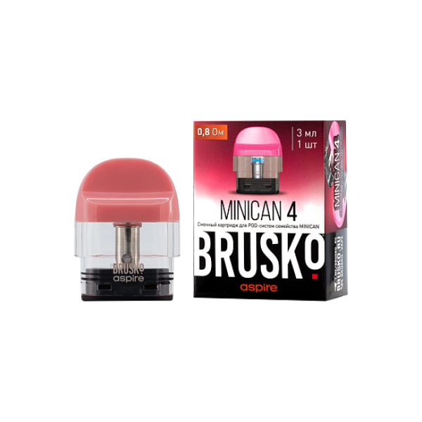Сменный Картридж Brusko Minican 4 (3Мл) 0,8 Ом, Упак. 1 Шт розовый в Мурманске