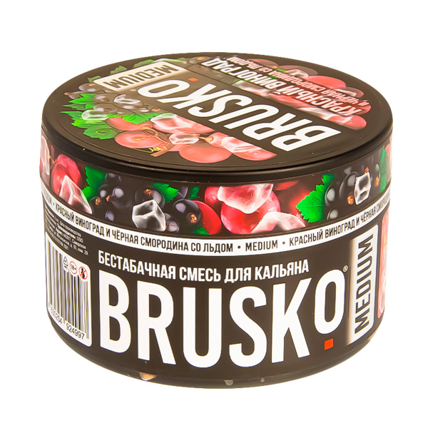 Смесь Brusko Medium Красный Виноград И Чёрная Смородина Со Льдом  250 гр в Мурманске