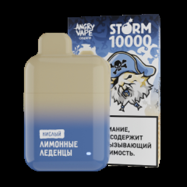 Электронка Angry Vape  Storm Лимонные Леденцы 10000 затяжек в Мурманске