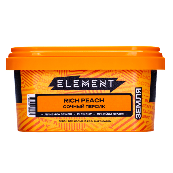 Табак Element Земля Rich Peach 200 грамм в Мурманске