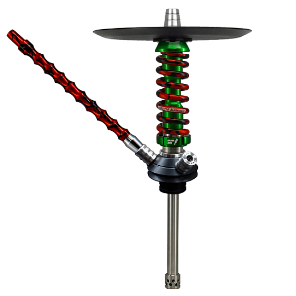 Кальян Mamay Customs Coilovers Micro Зеленый Красный Сплеш  в Мурманске