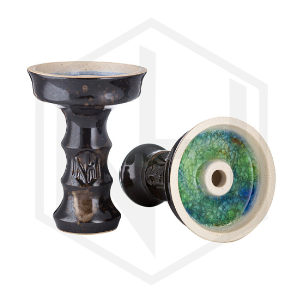 Чаша Nejn Lotus Glaze Black Черная для кальяна в Мурманске