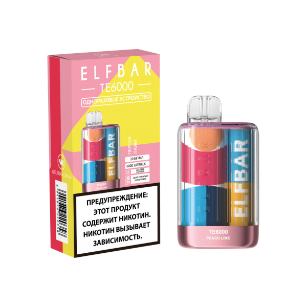 ЭСДН ELF BAR Te Персик Лайм 6000 затяжек в Мурманске