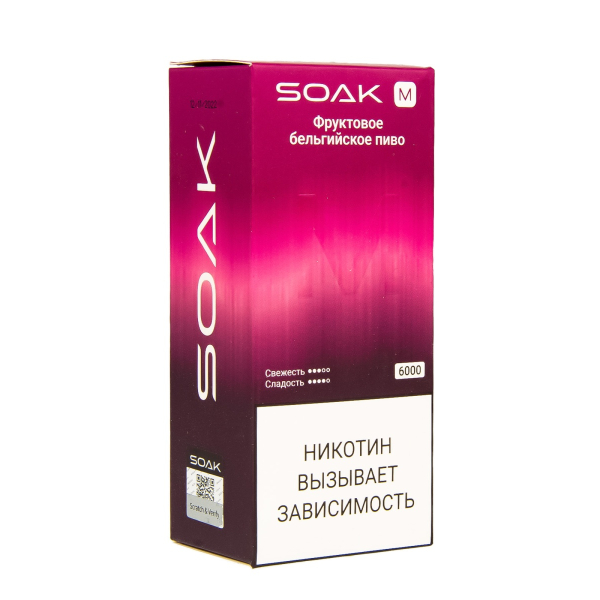 ЭСДН SOAK M Fruit Belgian Beer 6000 тяг в Мурманске