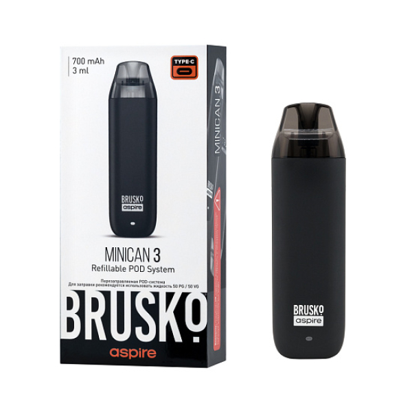 POD-система Brusko Minican 3 Чёрный в Мурманске