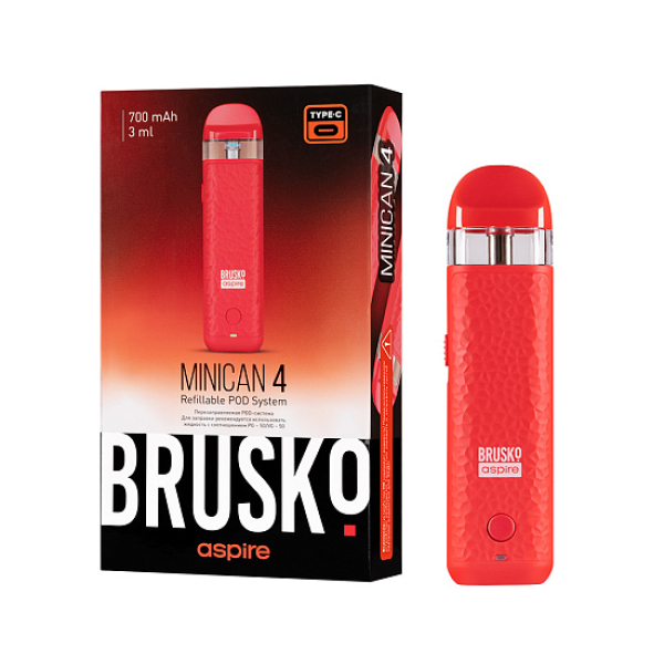 POD-система Brusko Minican 4 Красный в Мурманске