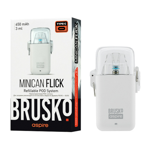 POD-система Brusko Minican Flick Белый в Мурманске