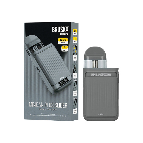 POD-система Brusko Minican Plus Slider Серый в Мурманске
